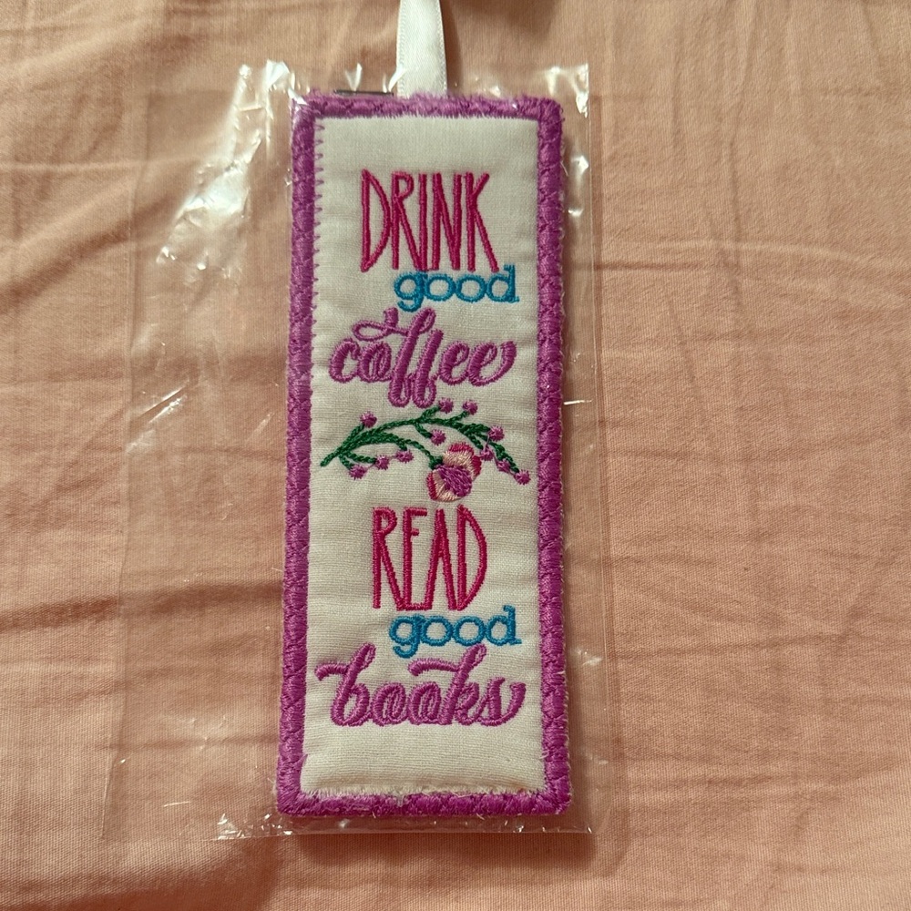 Embroidered Bookmark with Inspirational Quote 6x2 inch